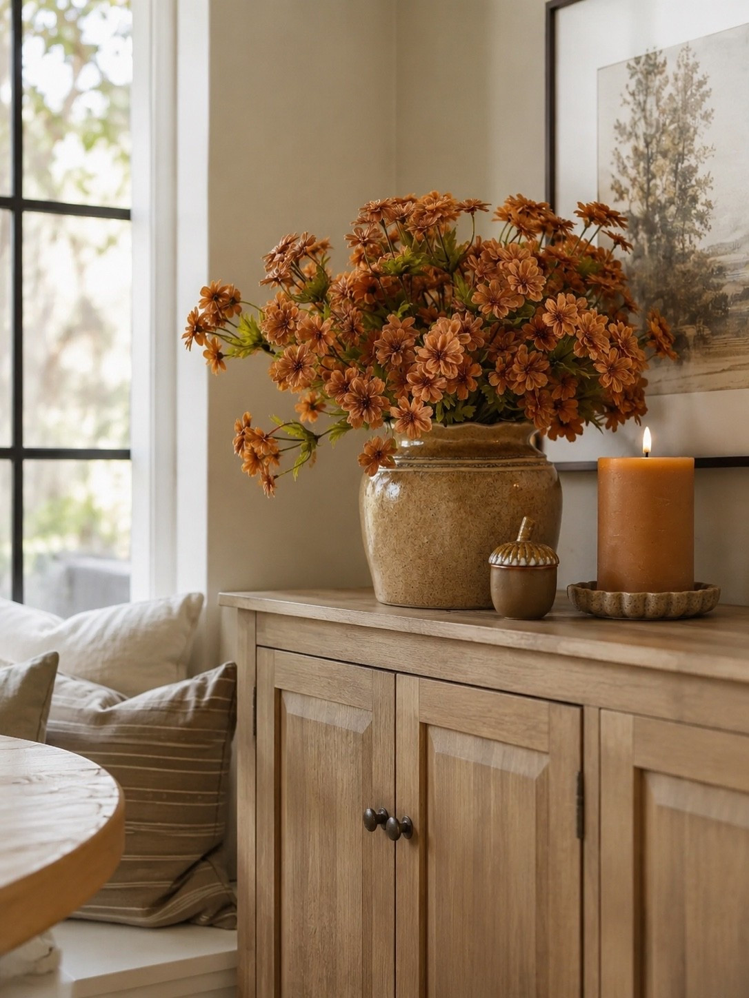 The Cozy Fall Sideboard Edit

Warm autumn florals, earthy textures and the sweetest little seasonal accents make this breakfast nook feel instantly cozier. Love how the rich rust tones bring just enough fall warmth while still keeping everything neutral, collected and timeless.

Shop the fall decor and similar finds linked here.

#FallDecor #FallHomeDecor #BreakfastNook #SideboardStyling #CozyHome #AutumnDecor #NeutralHomeDecor #ModernOrganic #SeasonalDecor #HomeDecor #FallStyling #CozyFallHome

Follow @farmtotablecreations on Instagram for more home finds and styling inspiration.

#LTKSeasonal #LTKHome