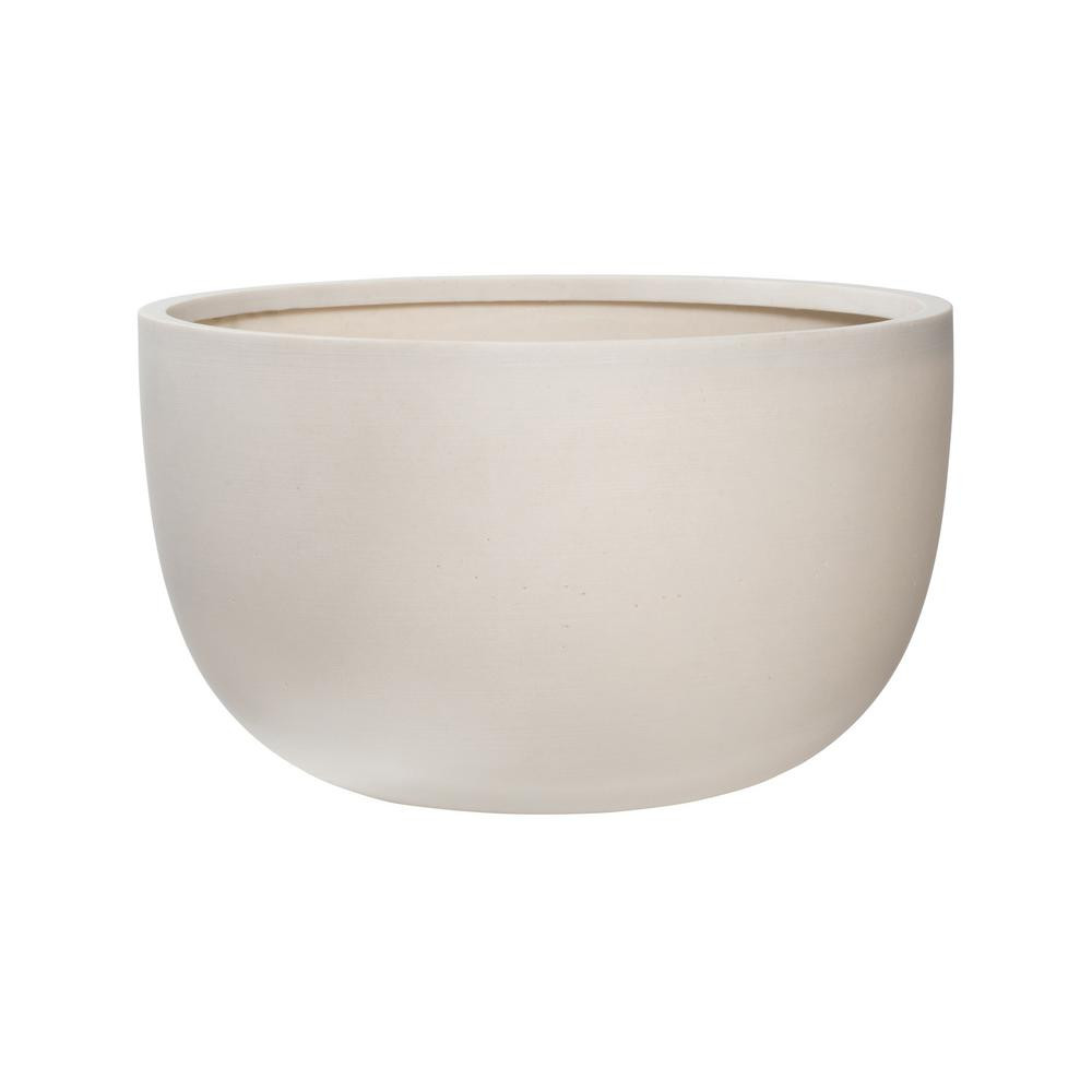 POTTERY POTS USA INC 17.7 in. Long, Natural White Sunny Large Sandstone Indoor Outdoor Modern Thin P | The Home Depot