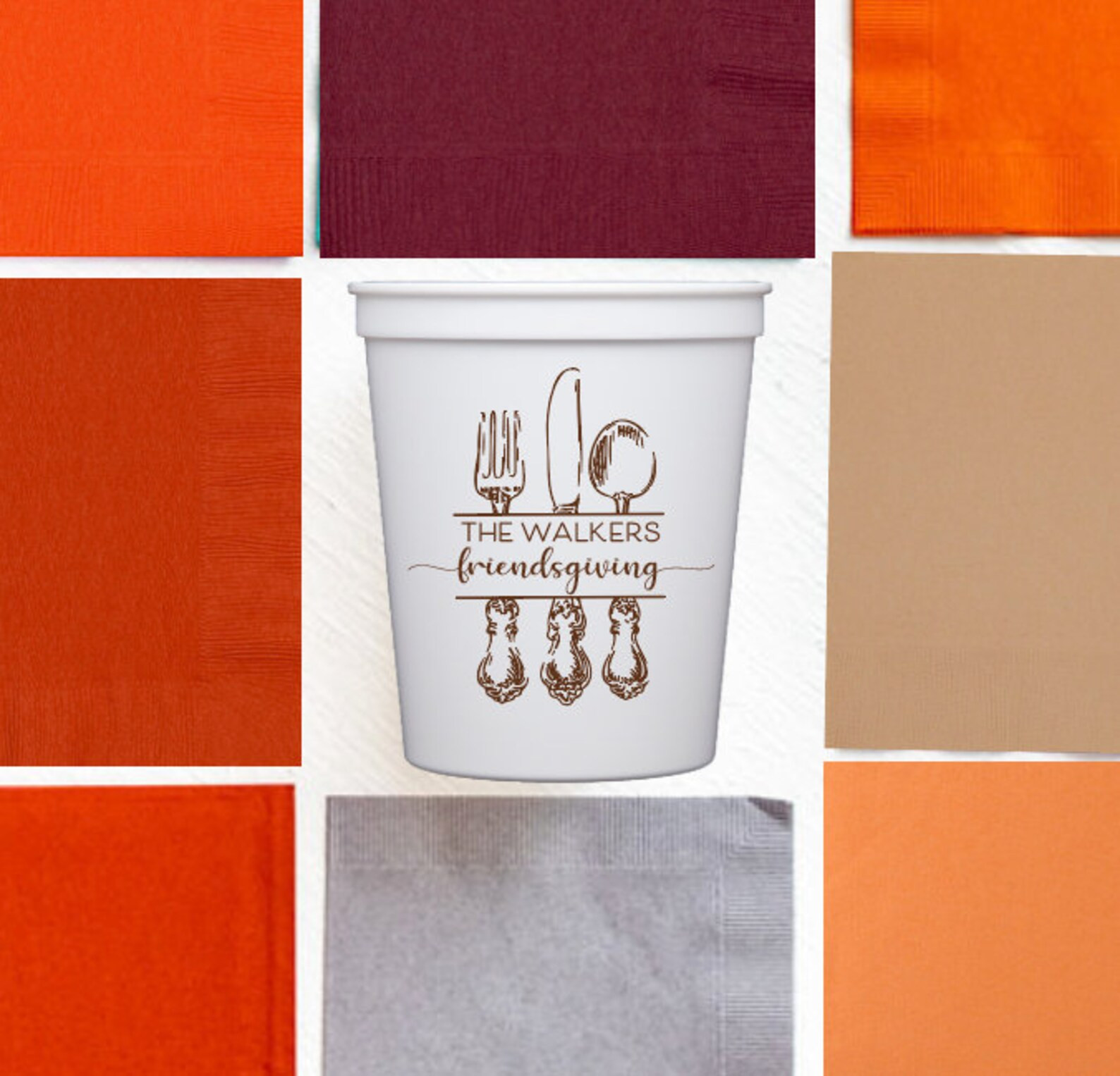 Friendsgiving cups Personalized friends giving cups | Etsy | Etsy (US)