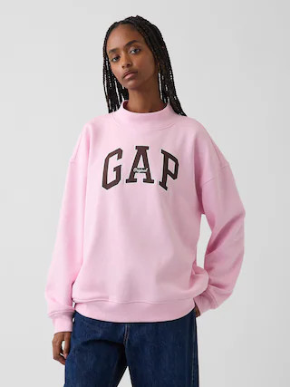 VintageSoft Oversized Mockneck Logo Sweatshirt | Gap (US)