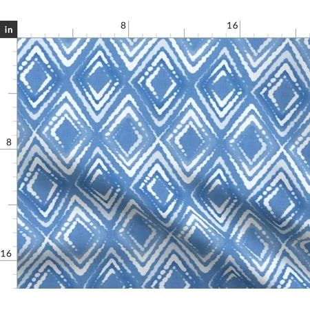 Indigo Shibori Batik Japanese Argyle Tie Dye Fabric Printed by Spoonflower BTY | Walmart (US)