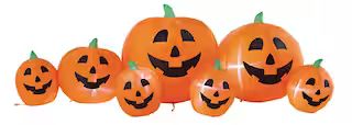 For Living Jack-O'-Lantern LED Light-Up Airblow Inflatable Pumpkin Patch with Stakes, Orange, 8-f... | Canadian Tire