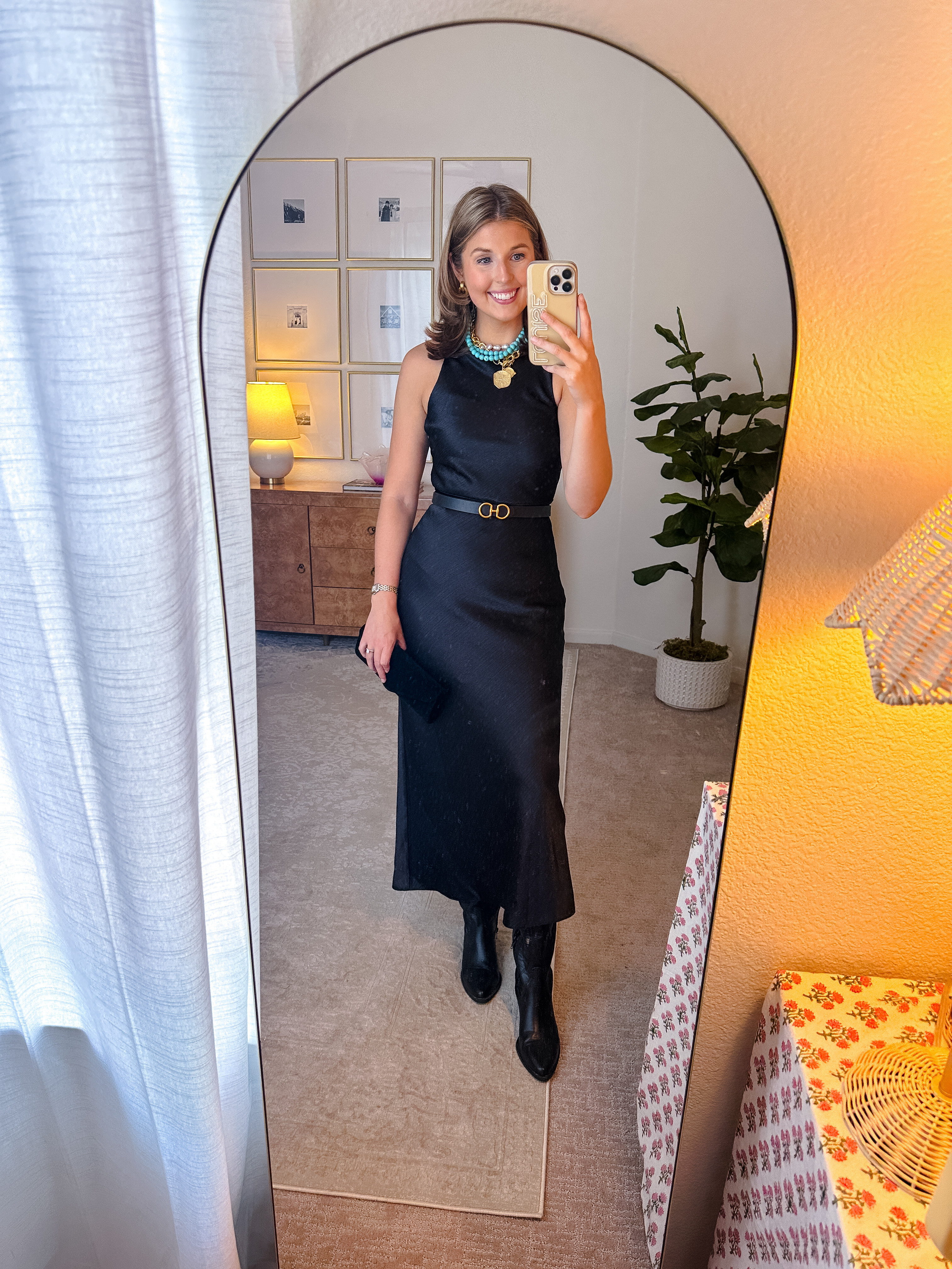 Western chic outfit idea! Wearing an XS in dress!