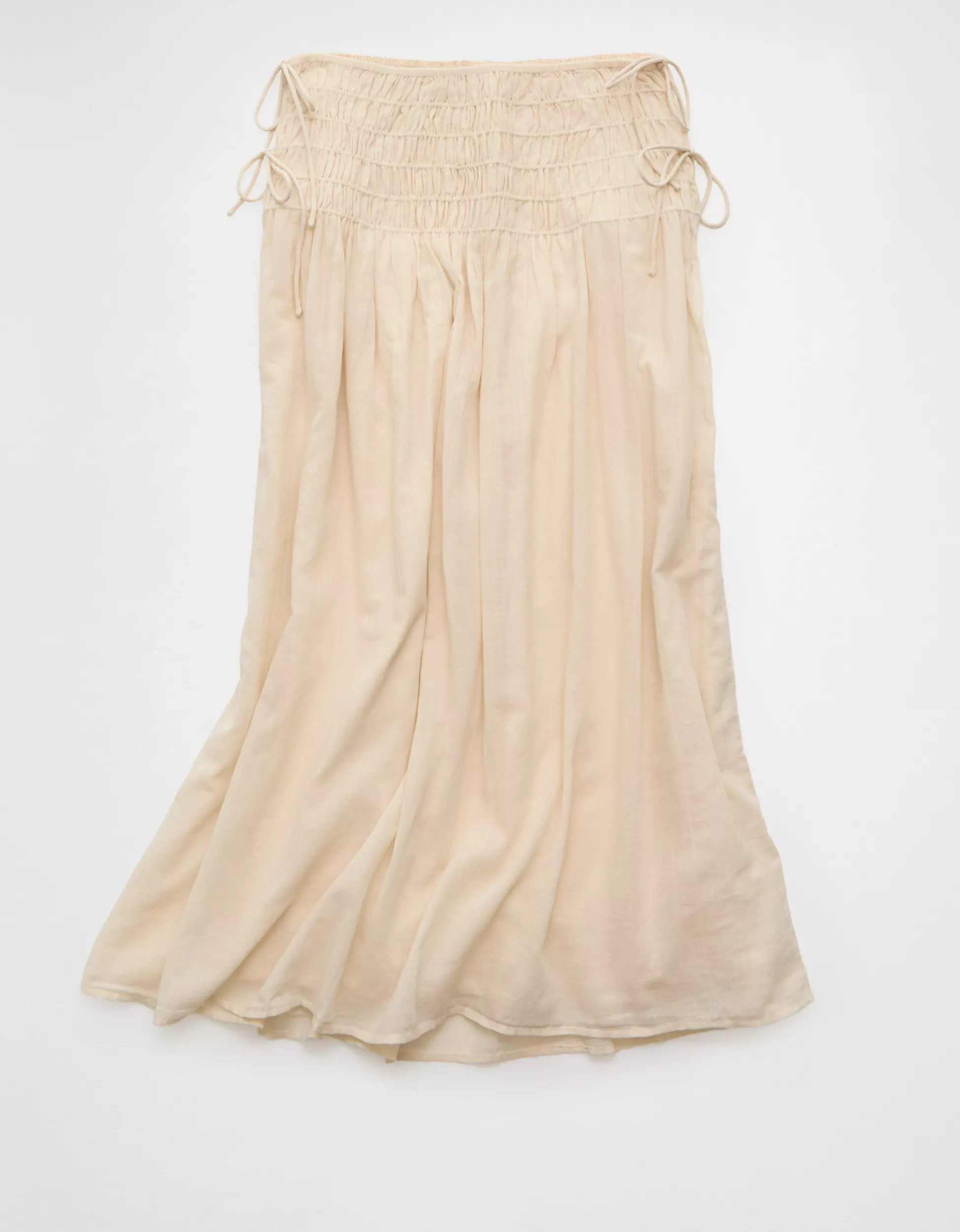 AE High-Waisted Tie Side Maxi Skirt | American Eagle Outfitters (US & CA)