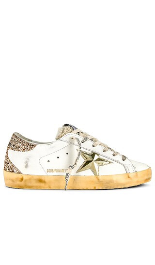 x REVOLVE Superstar Sneaker in White & Gold | Revolve Clothing (Global)