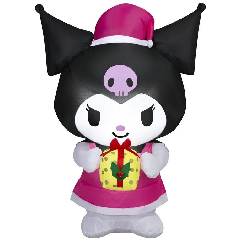 4.5 ft Kuromi & Yellow Present Christmas Airblown Yard Inflatable, Multicolor, by Sanrio | Walmart (US)