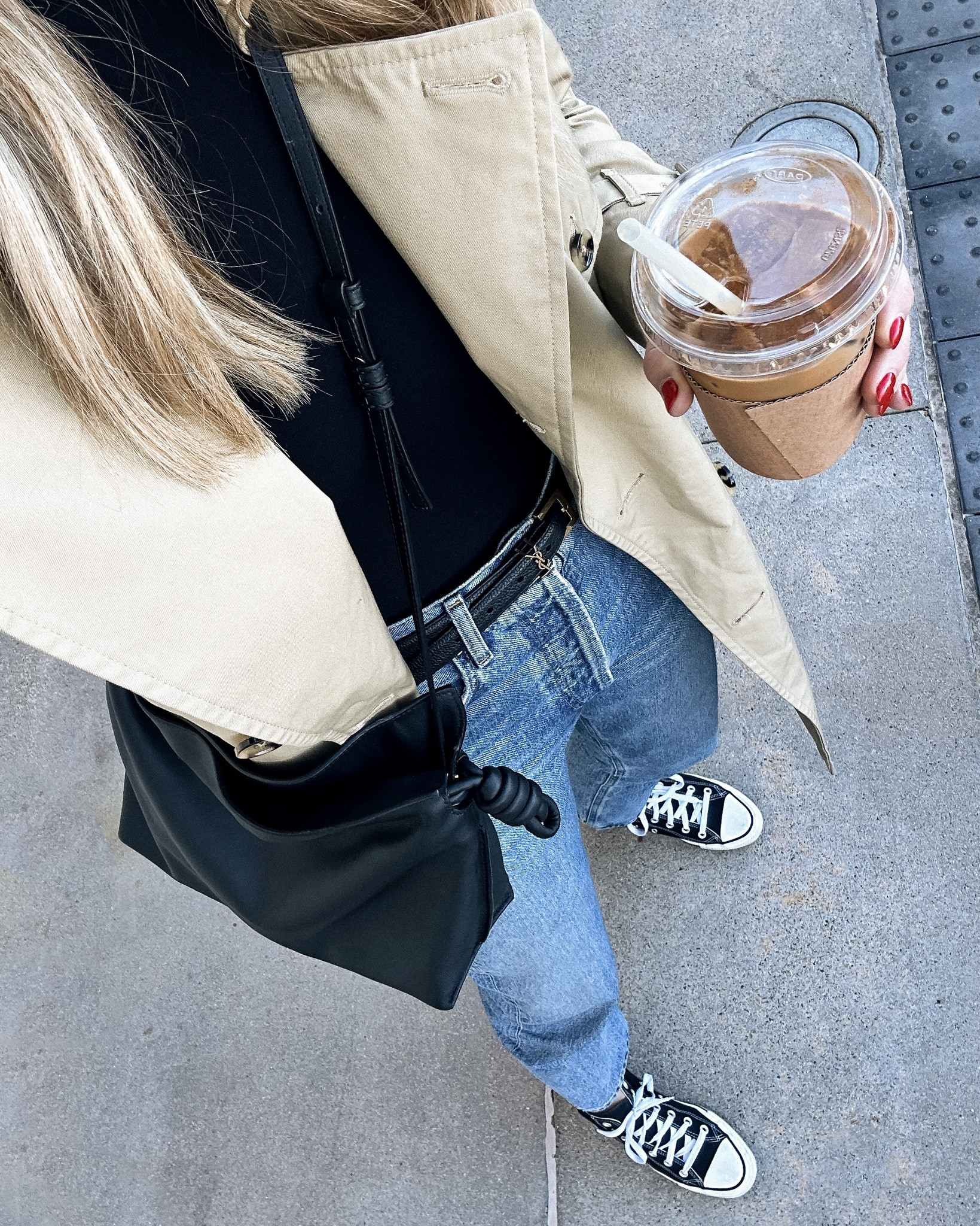 Fashion Jackson wearing trench coat (small) black bodysuit, AGOLDE jeans, converse sneakers, Loewe handbag #fashionjackson #falloutfit #blackfriday #cyberweek  

#LTKSeasonal #LTKsalealert #LTKstyletip