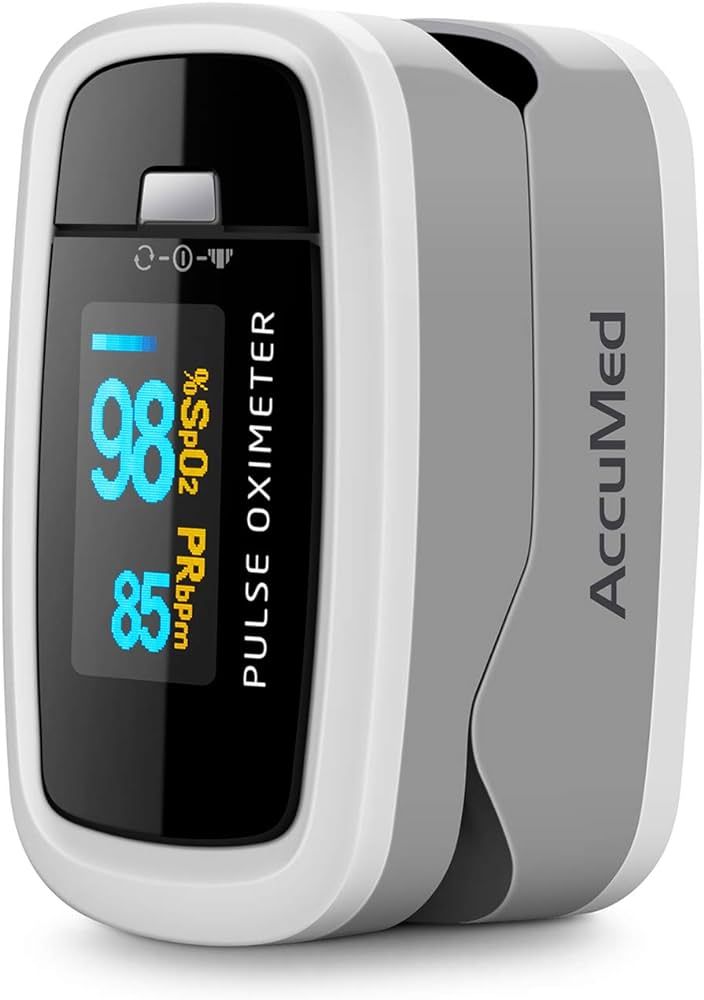 AccuMed CMS-50D1 Fingertip Pulse Oximeter Blood Oxygen Sensor SpO2 for Sports and Aviation. Portable | Amazon (US)