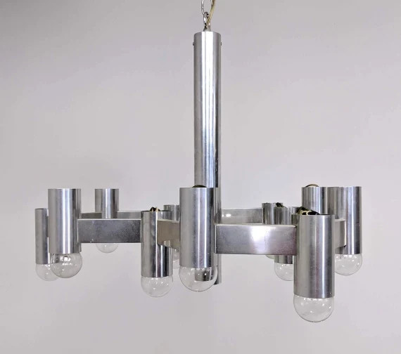 Elegant Robert Sonneman Hexagonal Chrome Chandelier | Etsy | Etsy (US)