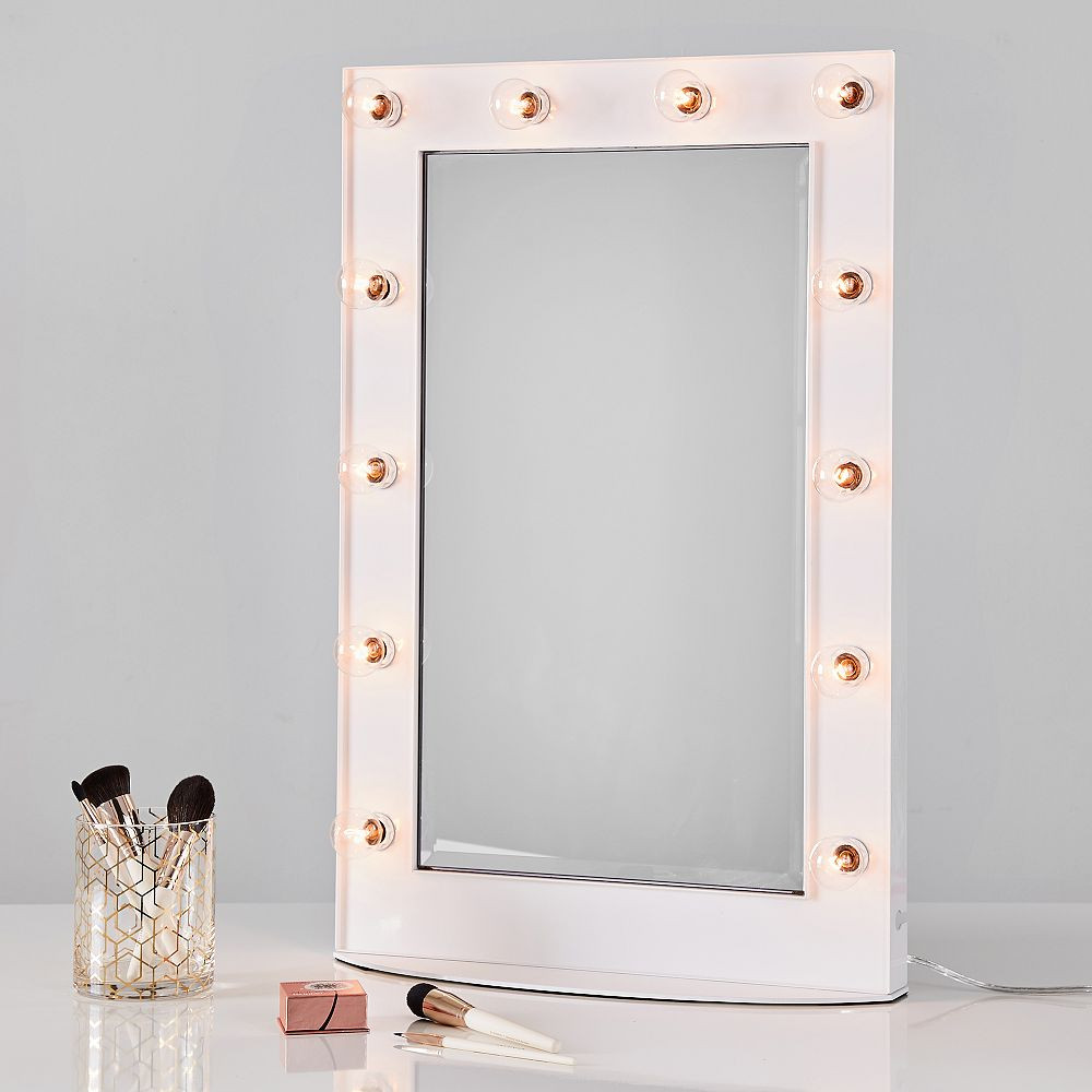Vanity Marquee Beauty Mirror (18"x27") | Pottery Barn Teen