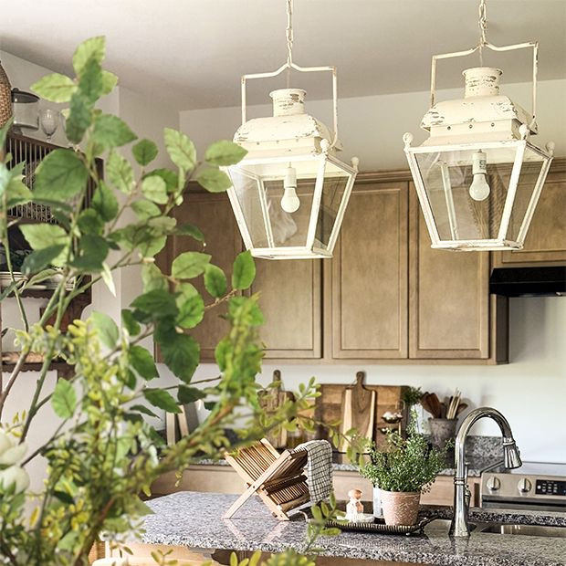 Metal Lantern Style Light | Antique Farm House