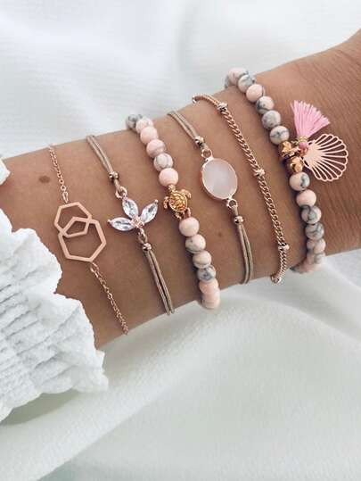 6pcs Tassel Decor Bracelet | SHEIN
