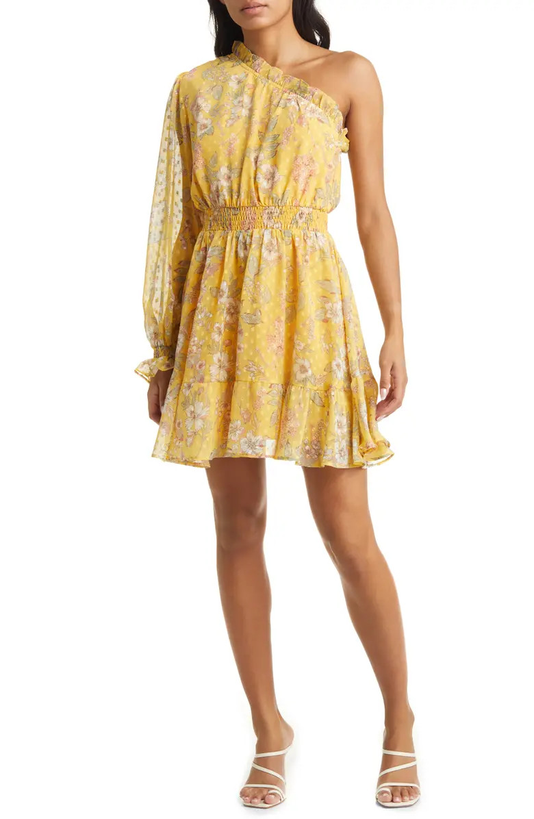 VICI Collection Floral Print One Shoulder Dress | Nordstrom | Nordstrom