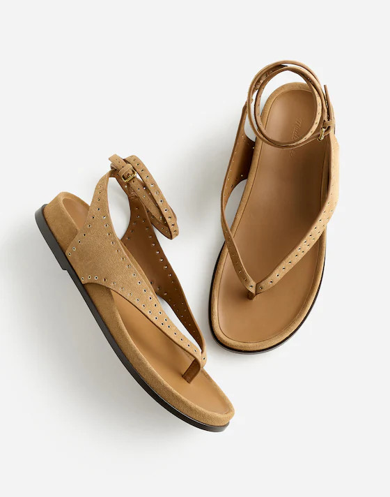 The Eleni Ankle-Wrap Thong Sandal | Madewell