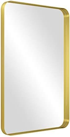 NXHOME Rectangle Metal Frame Wall Mirror for Bathroom 18 x 28 Inch Wall Mounted Vanity Mirror Rou... | Amazon (US)