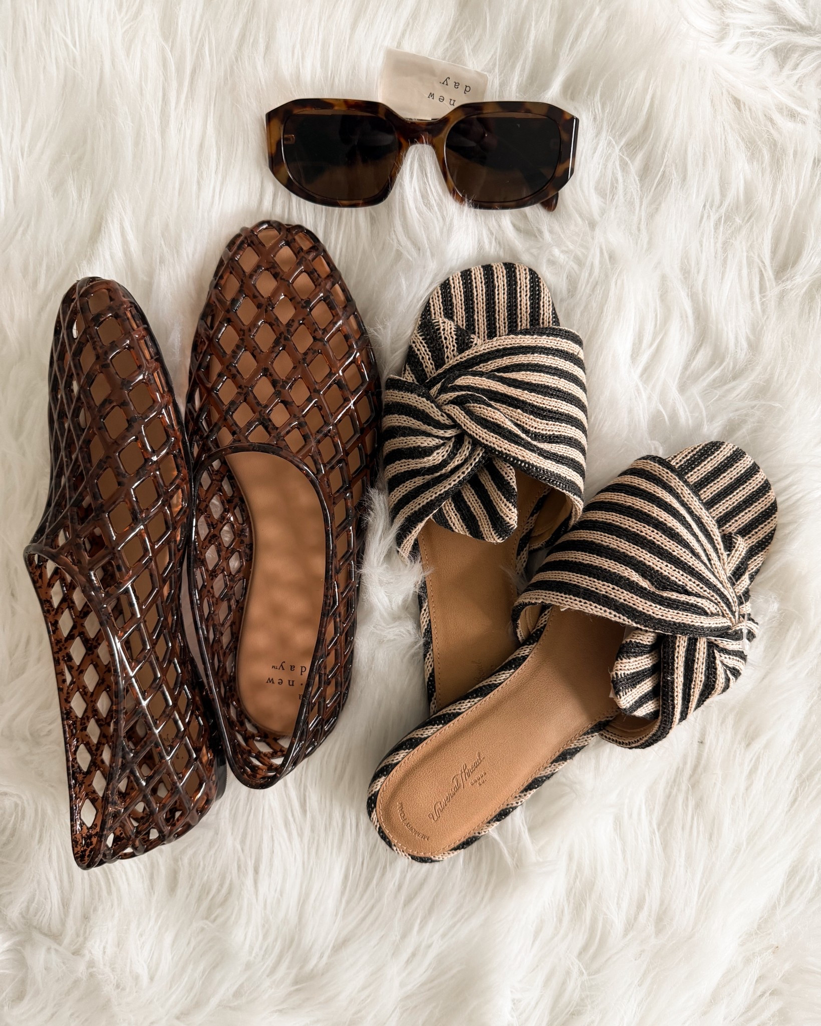Give me all the Target shoes! These tortoise jelly flats are comfy and go with everything. And these striped knotted sandals are so chic and now come in a tan and cream. Bother tts

#LTKOver40 #LTKSeasonal #LTKootd