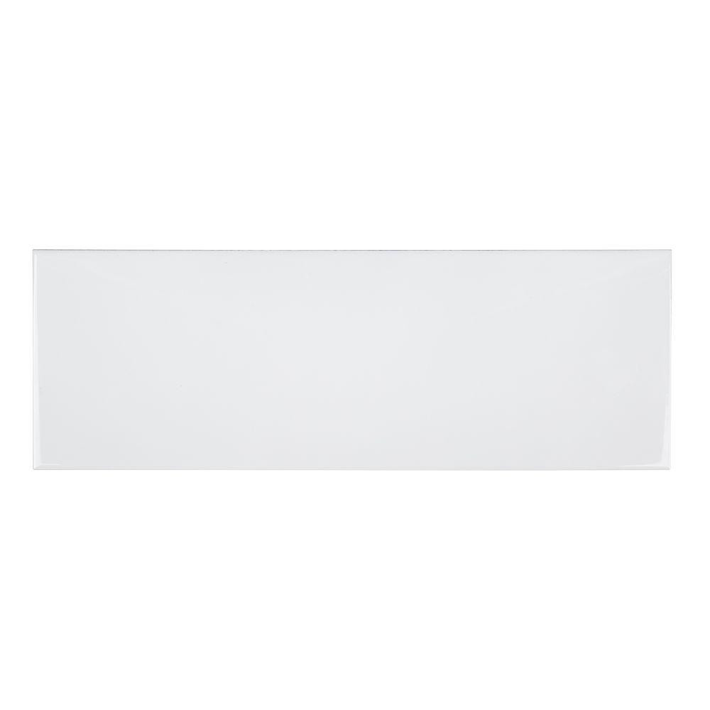 Jeffrey Court Allegro White 6 in. x 18 in. Glossy Ceramic Wall Tile (12.75 sq. ft. / case)-99375 ... | The Home Depot