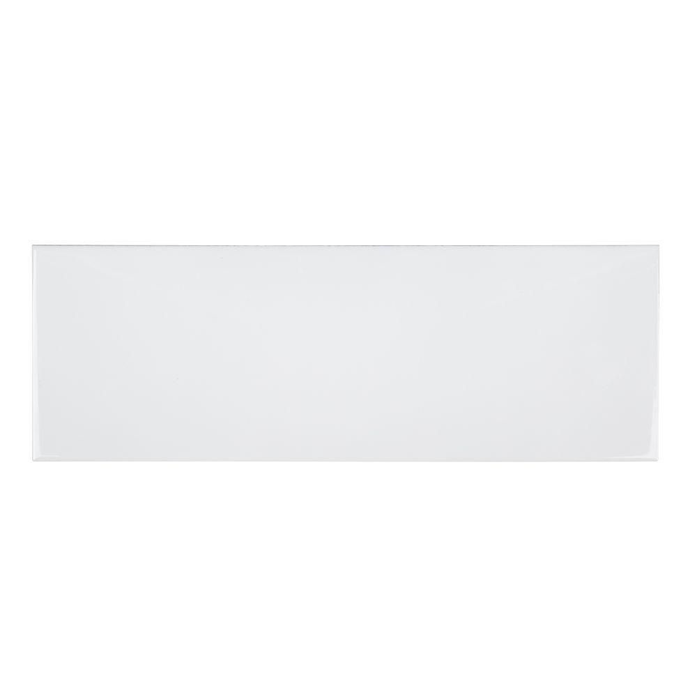 Jeffrey Court Allegro White 6 in. x 18 in. Glossy Ceramic Wall Tile (12.75 sq. ft. / case)-99375 ... | The Home Depot