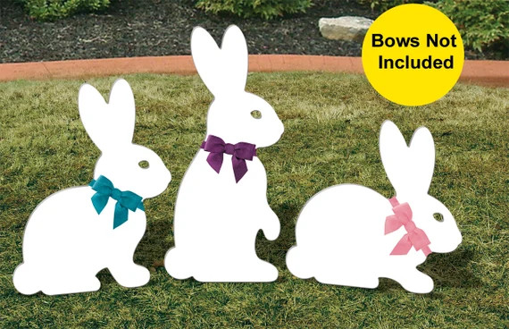 PVC All-weather Bunny Trio Yard Decoration | Etsy | Etsy (US)