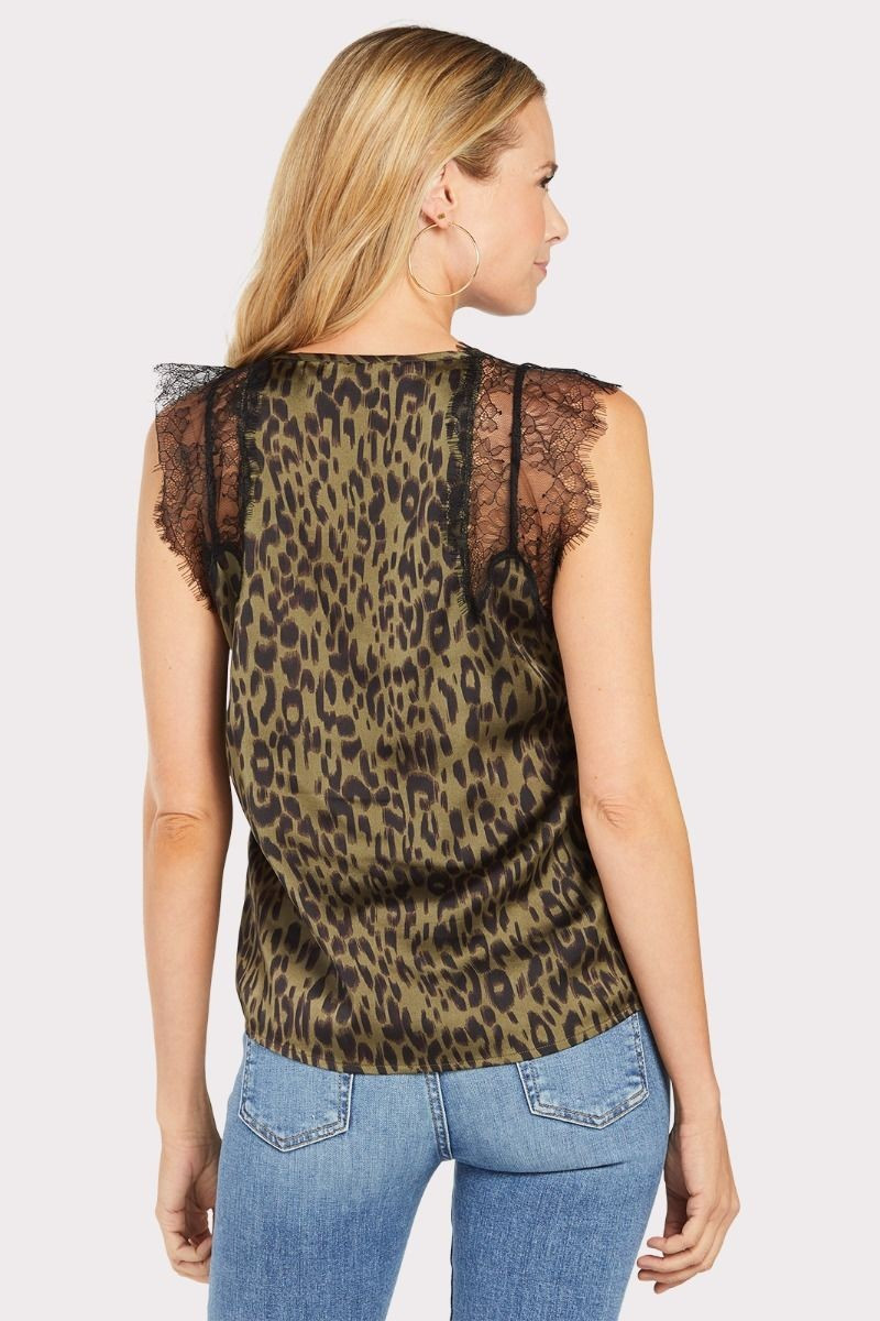 Lace Detail Leopard Top | Evereve
