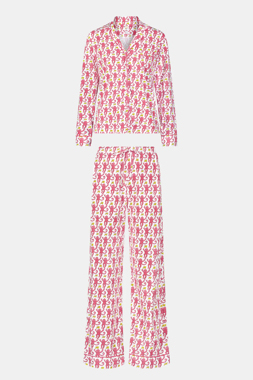 Monkey Long Sleeve Polo Pajamas | Roller Rabbit