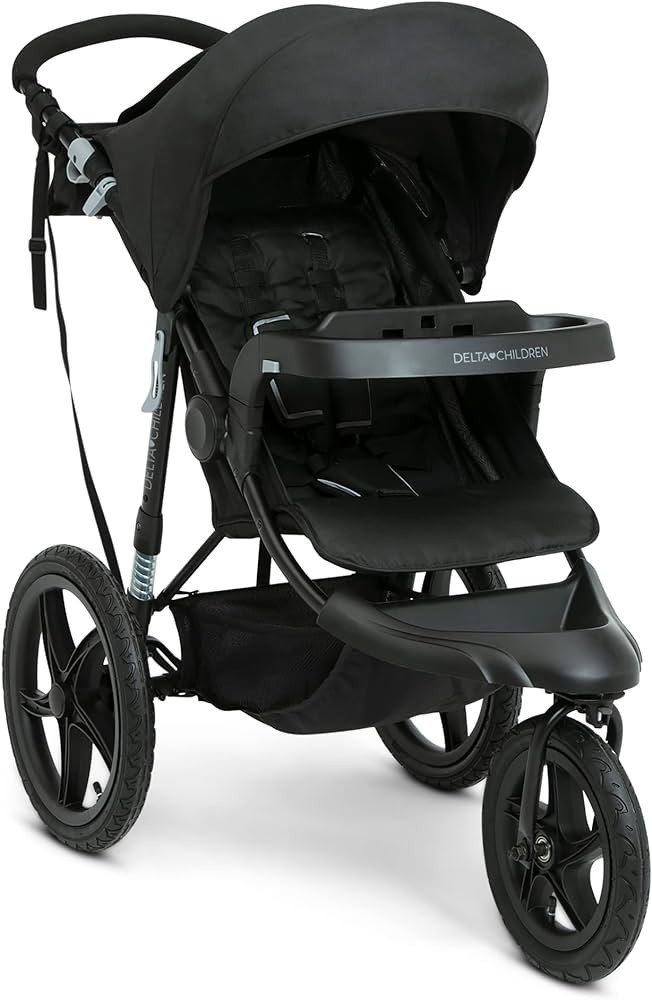 Delta Children Apollo Jogging Stroller - Shock Absorbing Frame with Large Canopy & Recline - Car ... | Amazon (US)