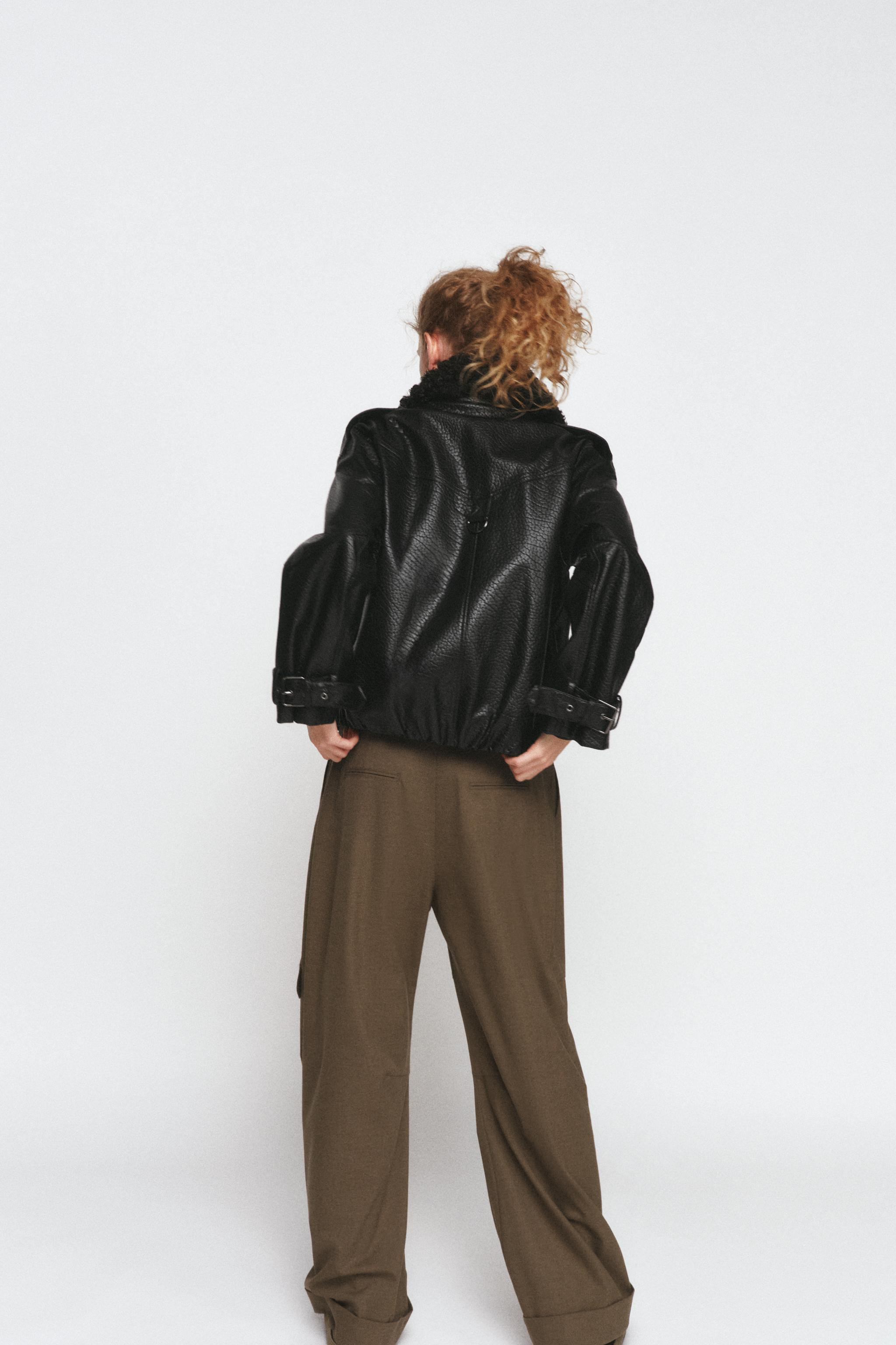 FAUX LEATHER BOMBER JACKET ZW COLLECTION | Zara UK