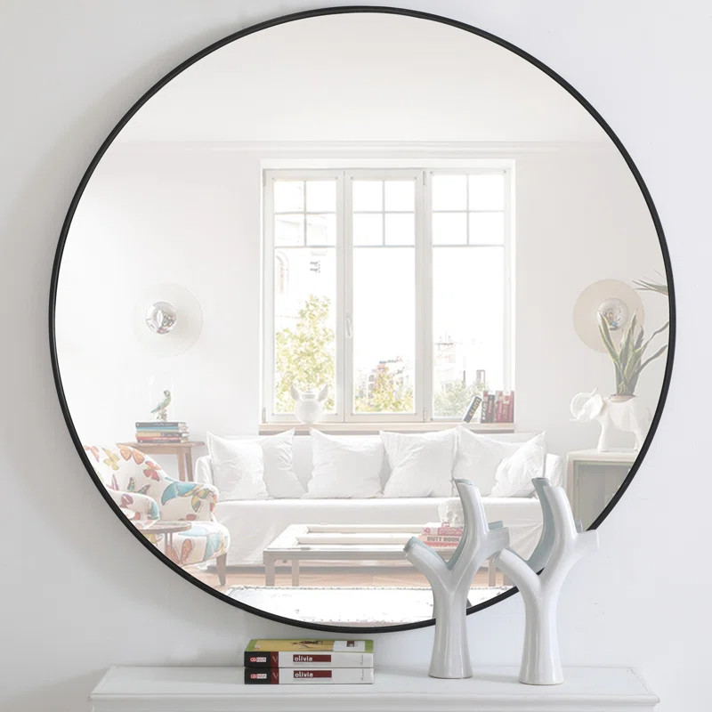 Sabine Metal Round Wall Mirror | AllModern