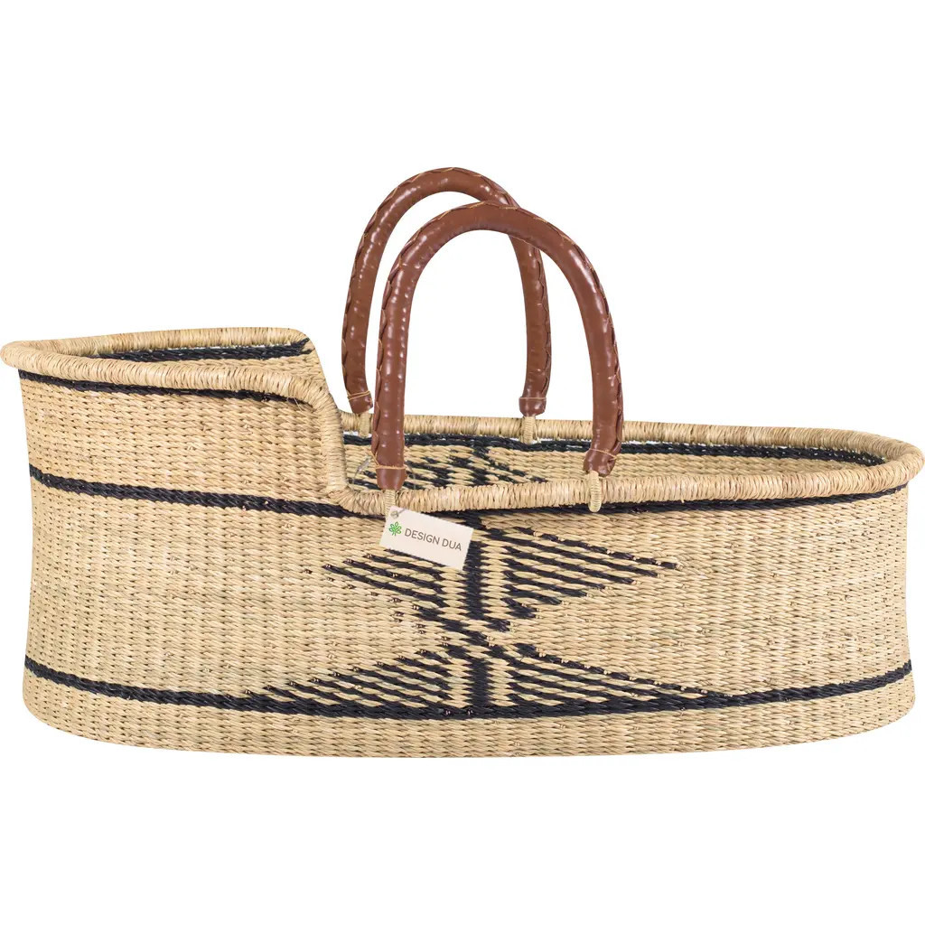 Design Dua Bilia Bassinet in Natural & Black at Nordstrom | Nordstrom