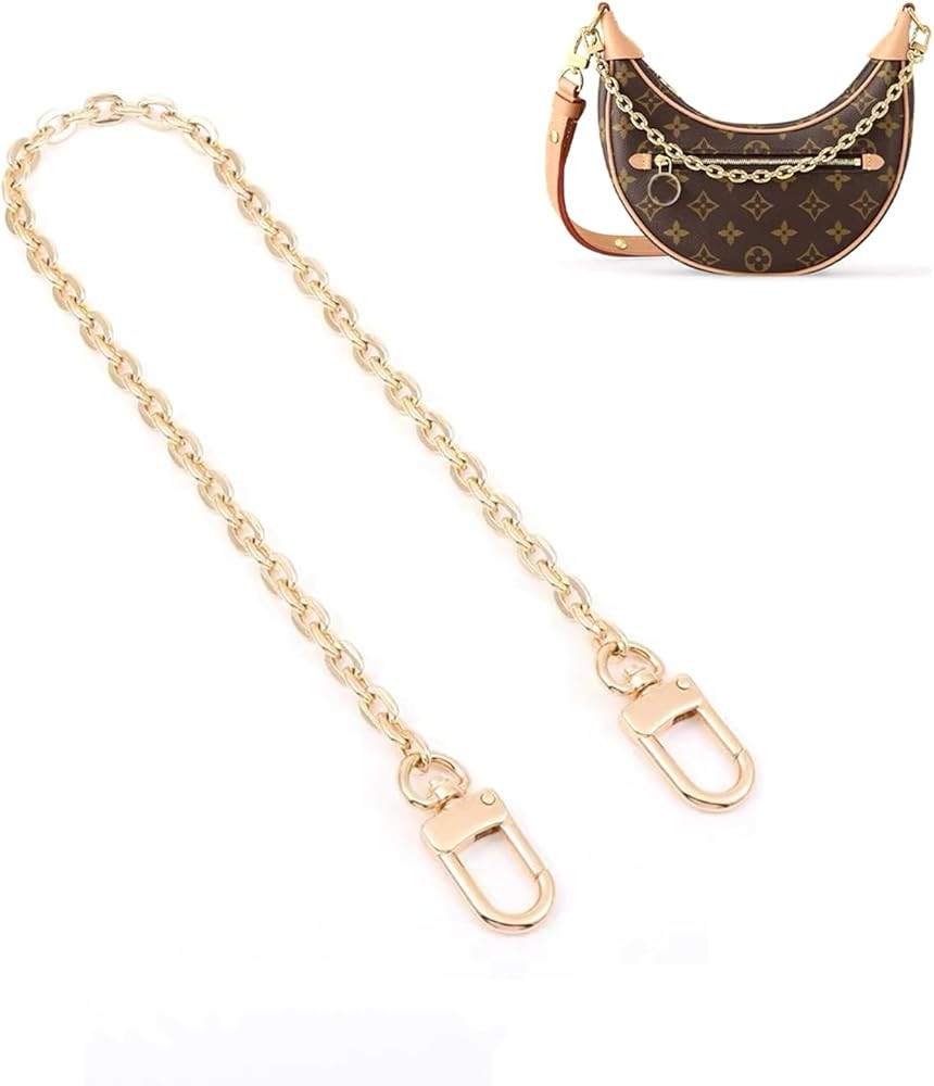 Purse Chain Strap Crossbody Gold Chain Shoulder Bag Replacement Strap with Metal Buckles | Amazon (US)