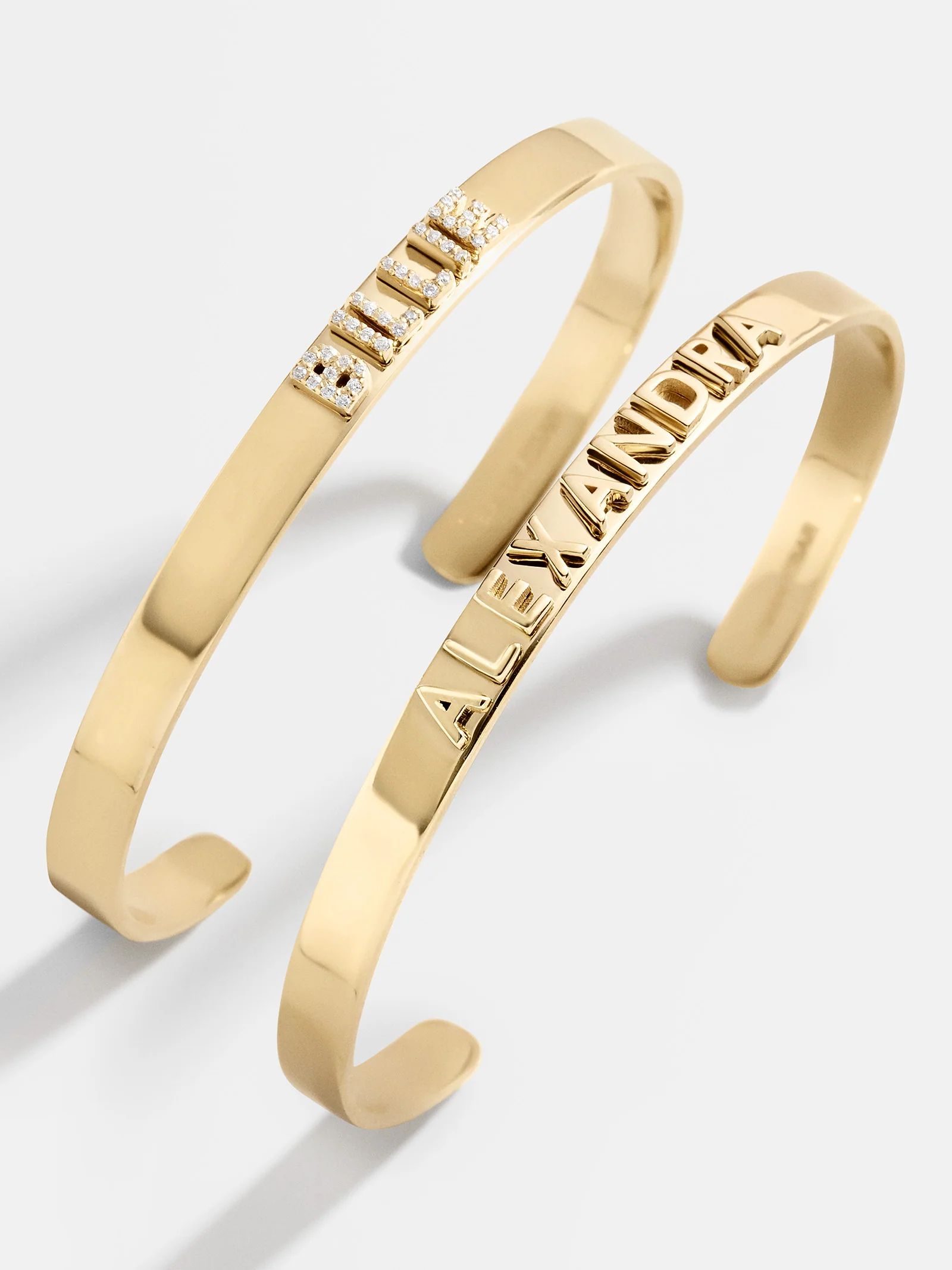 18K Gold Custom Cuff Bracelet | BaubleBar (US)