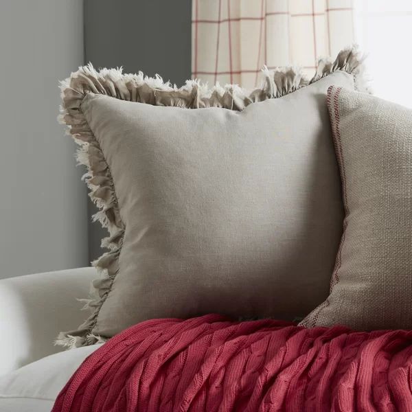 Henriqueta Ruffled Linen Throw Pillow | Wayfair North America