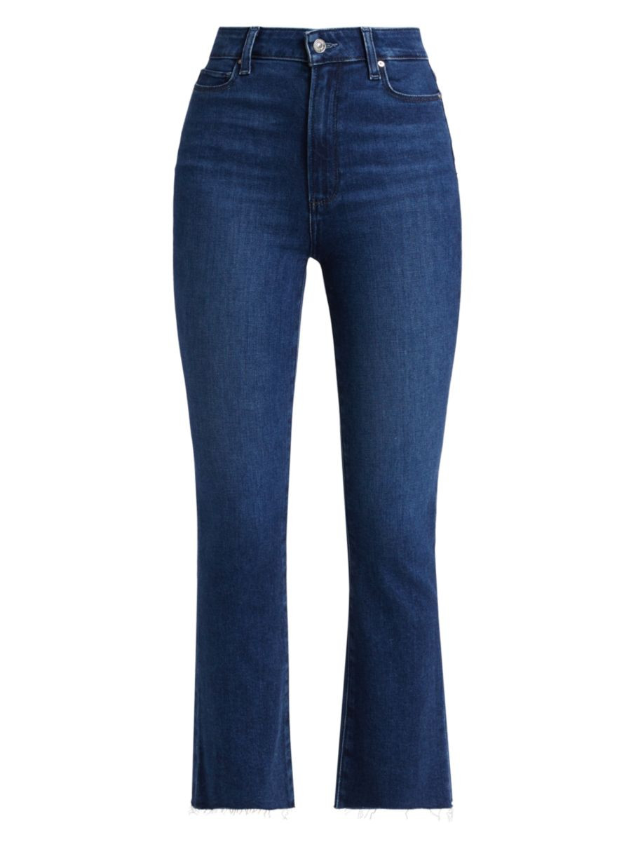 Claudine High-Rise Stretch Cropped Flare Jeans | Saks Fifth Avenue