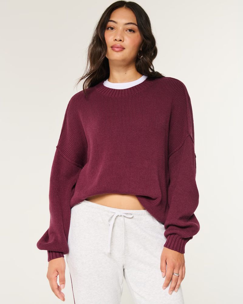 Oversized Crew Sweater | Hollister (US)