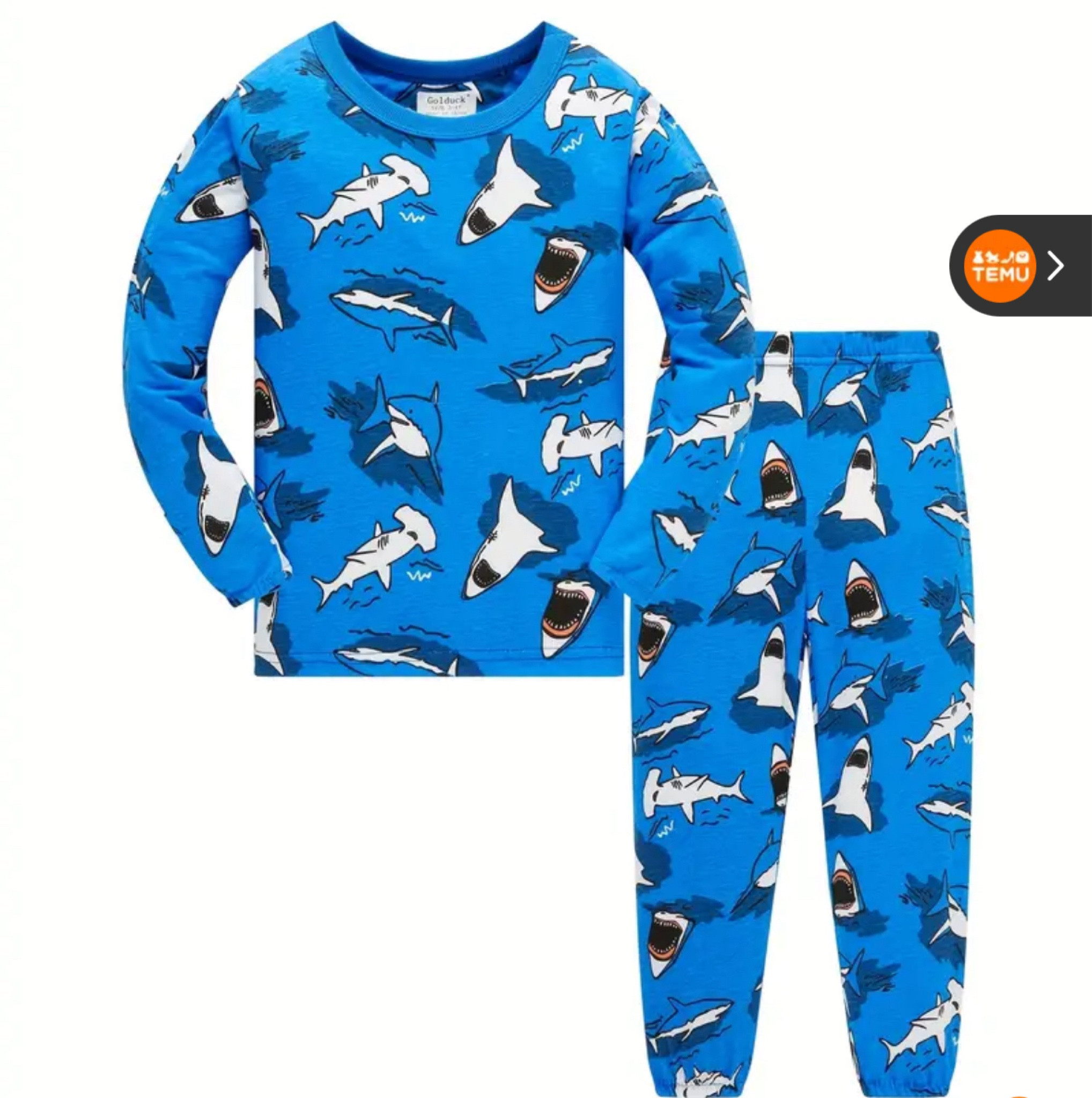Cotton kids shark pjs pajamas only $5 on Temu! Best seller

#LTKkids #LTKsalealert #LTKfindsunder50