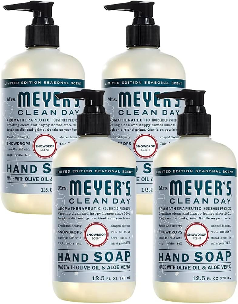 Mrs. MEYER'S CLEAN DAY SnowDrop Liquid Hand Soap, 12.5 oz. (Pack of 4) | Amazon (US)