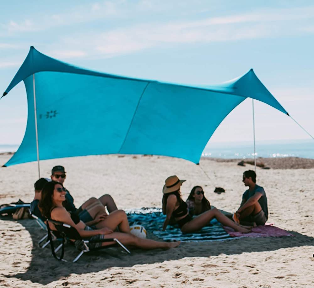 Neso Tents Gigante Beach Tent, 8ft Tall, 11 x 11ft, Biggest Portable Beach Shade, UPF 50+ Sun Pr... | Amazon (US)