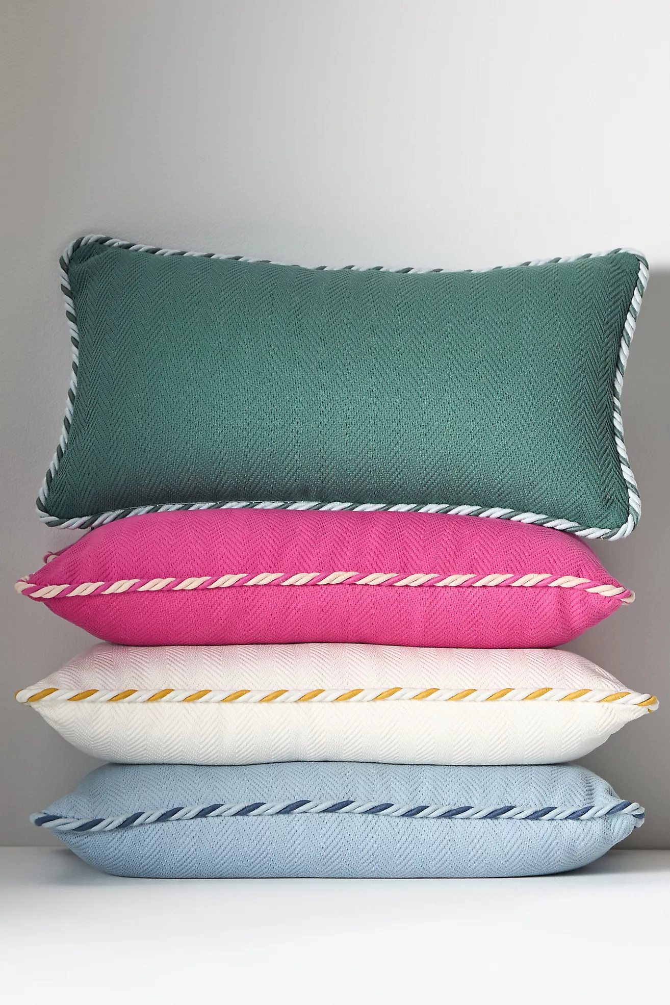 Kayla Cotton Herringbone Pillow | Anthropologie (US)