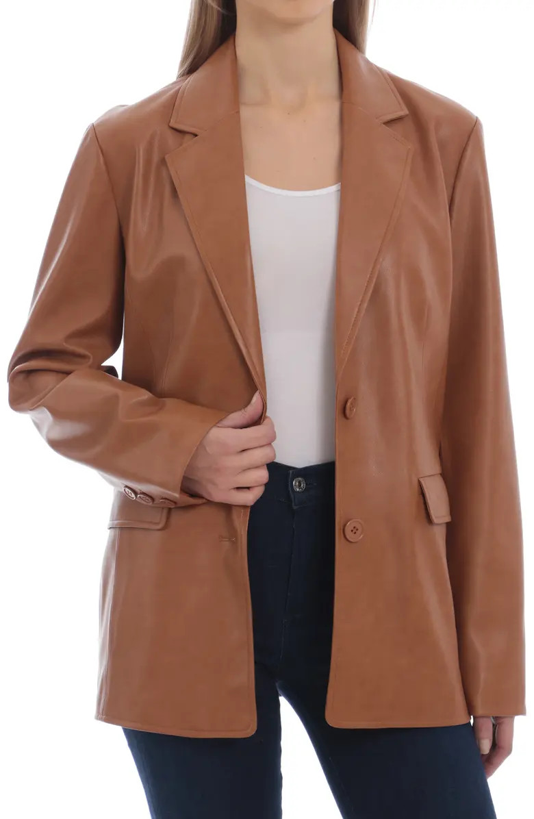 Washed Faux Leather Blazer | Nordstrom Rack