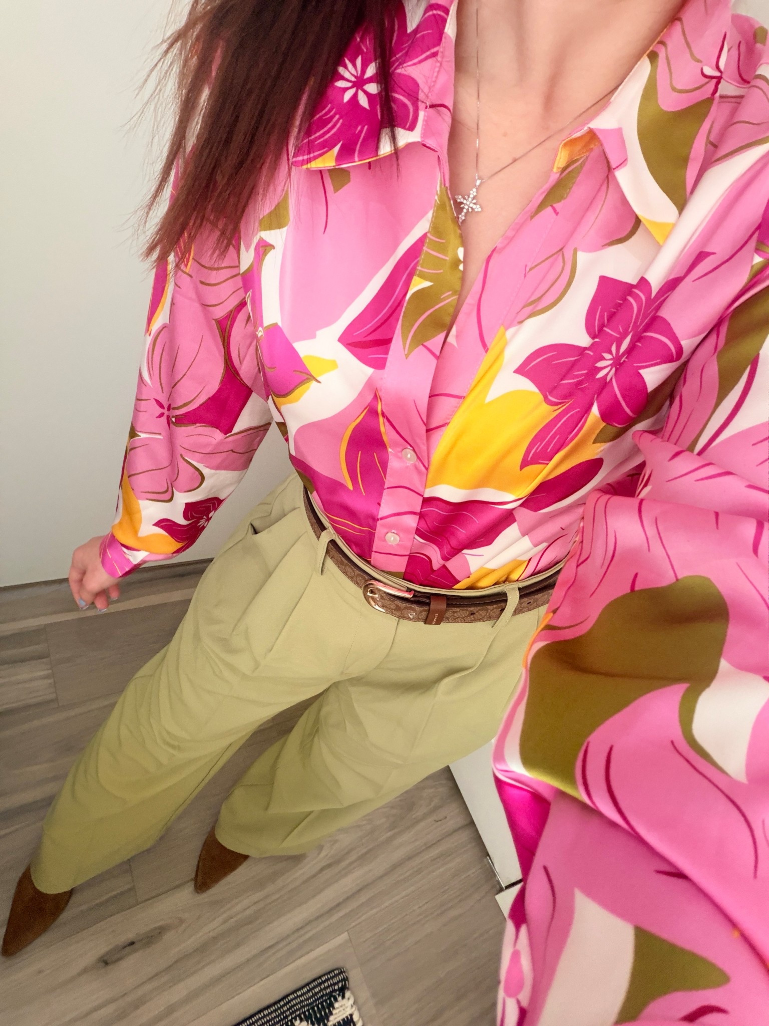 It’s beginning to look a lot like Spring ☀️

Bringing out all the colors and florals; love wearing some brighter pieces here on the coast! These satin button ups are perfect for work here, found some similar ones for under $30. Wore this look to my Listing Appointment and felt super confident. 

#officewear #workwearinspiration #workwearstyle #workwearinspo #workwearfashion  #floridaspacecoast #realestateagent #realestatelife  #realestateagents #spacecoast #brevardcountyflorida #brevardcountyfl #brevardcounty #ltkpetite #ltkworkwear #ltkshoecrush fall outfits / coastal style / tiffany blue / sea foam green / baby pink / workwear / kitten heels / office heels / office work bag / work tote / office purse / office outfit ideas / what to wear to work / midi skirt / trousers / green work pants / work / bow top / satin skirt / maxi skirt / office outfits / work outfit ideas / workwear looks / pump heels / satin buttonup shirt  / spring fashion 2025 / bows / spring outfits 2025 / spring  outfits women / spring outfit inspo / spring outfit ideas / womens l summer outfits / spring outfit inspirations / cute spring outfits / business casual l spring outfits / spring fashion 2025#LTKSpring #LTKFindsUnder100 

#LTKootd #LTKPetite #LTKWorkwear
