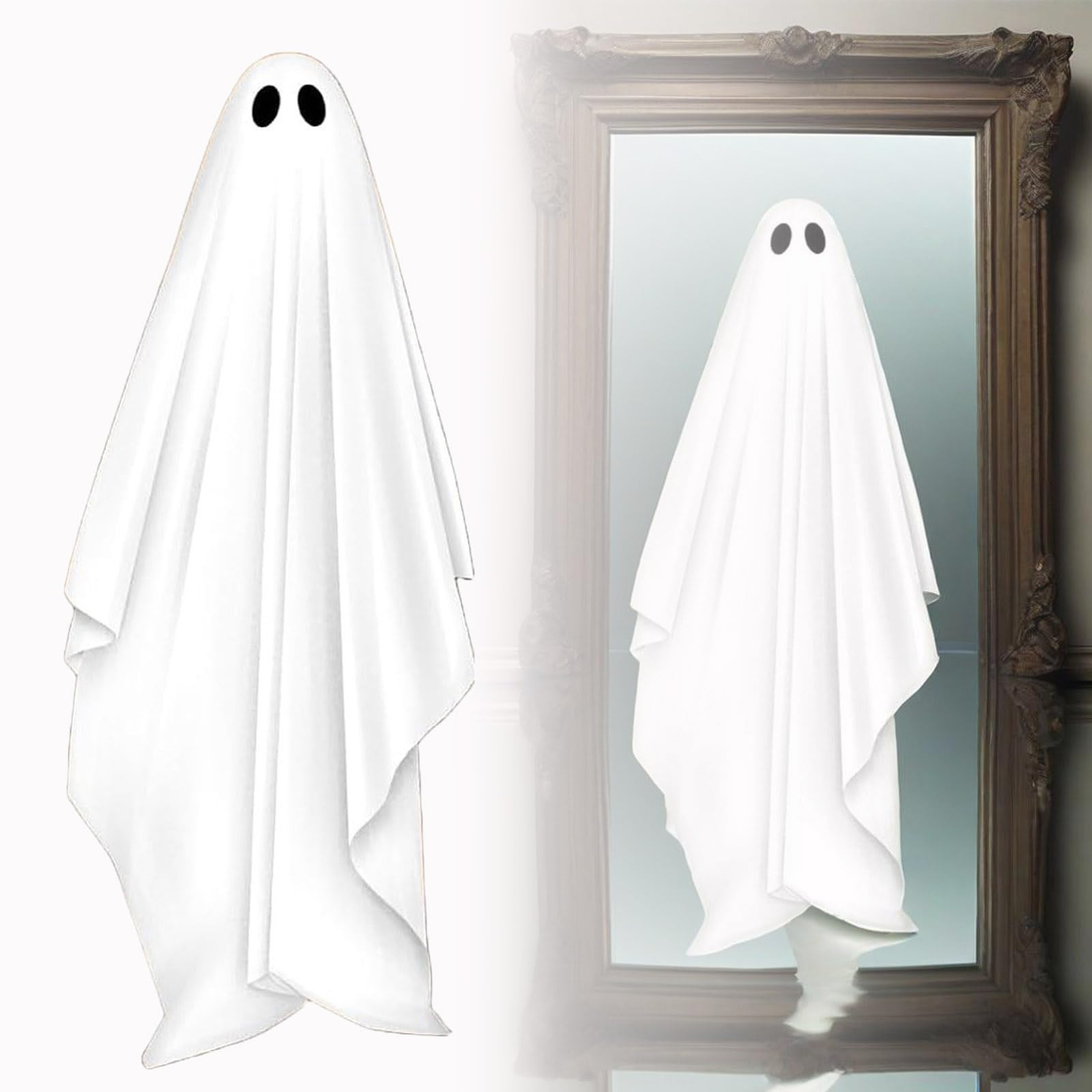 Halloween Window Clings - Ghost Decor, Large Mirror Ghost Stickers, Bathroom Bedroom Glass Sticke... | Amazon (US)