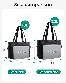 BAGSMART Tote Bag for Women, Lightweight Puffy Tote Bag with Compartments Shoulder Bag Handbag fo... | Amazon (US)