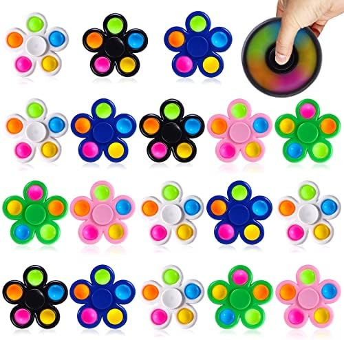 SCIONE 18 Pack Kids Party Favors Pop Fidget Spinners Valentines Exchange Gift Goodie Bag Stuffers fo | Amazon (US)