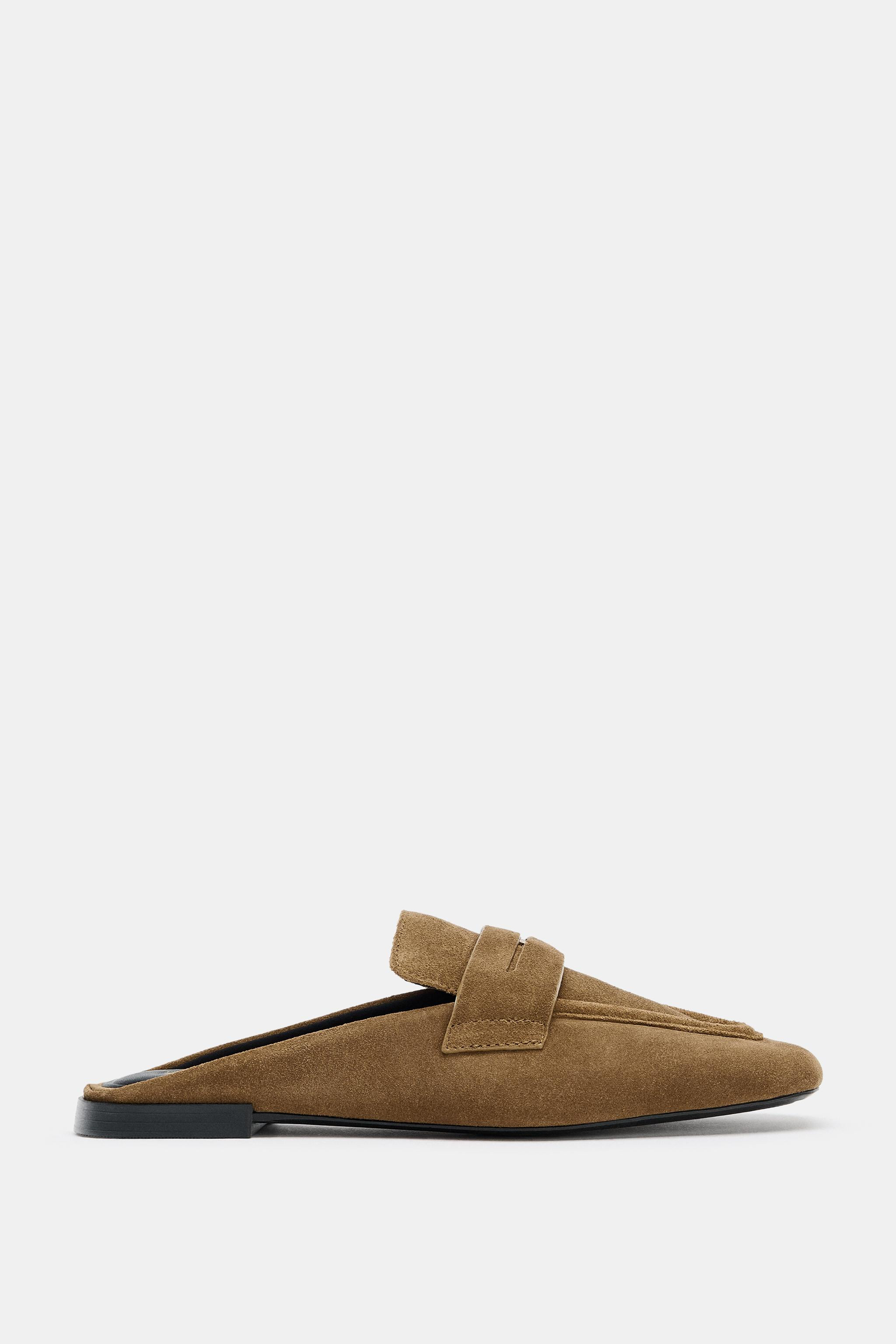 SPLIT LEATHER MULE LOAFERS | Zara US