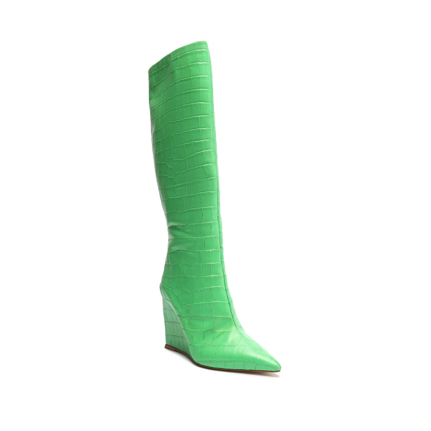 Asya Up Crocodile-Embossed Leather Boot | Schutz Shoes (US)