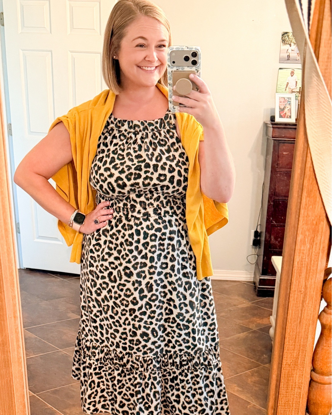Today’s outfit felt a little bit classic and a little bit fun. 🐆📚✨

Leopard print, comfy sandals, and a lightweight sweater tossed over my shoulders. Linked everything here!

#LTKmomlife #LTKMidsize #LTKSaleAlert