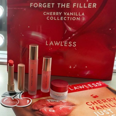 AD | #gifted @lawless 

MEET THE CHERRY VANILLA COLLECTION 
from @lawless Thank you so much!🍒🫶

🍒NEW! QUEEN-SIZE FORGET THE FILLER
LIP-PLUMPING LINE-SMOOTHING GLOSS IN
CHERRY VANILLA Because bigger is always better. Almost double the size of their original plumper!

🍒NEW! FORGET THE FILLER LIP-PLUMPING LINE-SMOOTHING TINTED BALM STICK - CHERRY VANILLA
Your childhood lip balm got a glow up. Plumping balm with a kiss of cherry-red color and nostalgic cherry-vanilla flavor, now in a NEW smoother + creamier formula!

🍒FORGET THE FILLER LIP-PLUMPING LINE-SMOOTHING GLOSS CHERRY VANILLA
A clinically-proven high-shine plumper that works without sting or irritation.

🍒FORGET THE FILLER OVERNIGHT LIP-PLUMPING MASK
CHERRY VANILLA
Clinically proven treatment strengthens lips’ barrier function.

This collection features fan-favorite products in nostalgic cherry-vanilla scent.  ALL POWERED BY MAXI-LIP™, CLINICALLY-PROVEN TO:
✔️Improve lip condition by 100%
✔️Improve lip softness and comfort by 70%
✔️Improve lip hydration by 60%
✔️Increase lip volume by 40%
✔️Reduce lip folds by 29%

AVAILABLE AT @SEPHORA, SEPHORA. COM, & LAWLESSBEAUTY. COM



#lawlessbeauty #lawless @lawless

#LTKbeauty