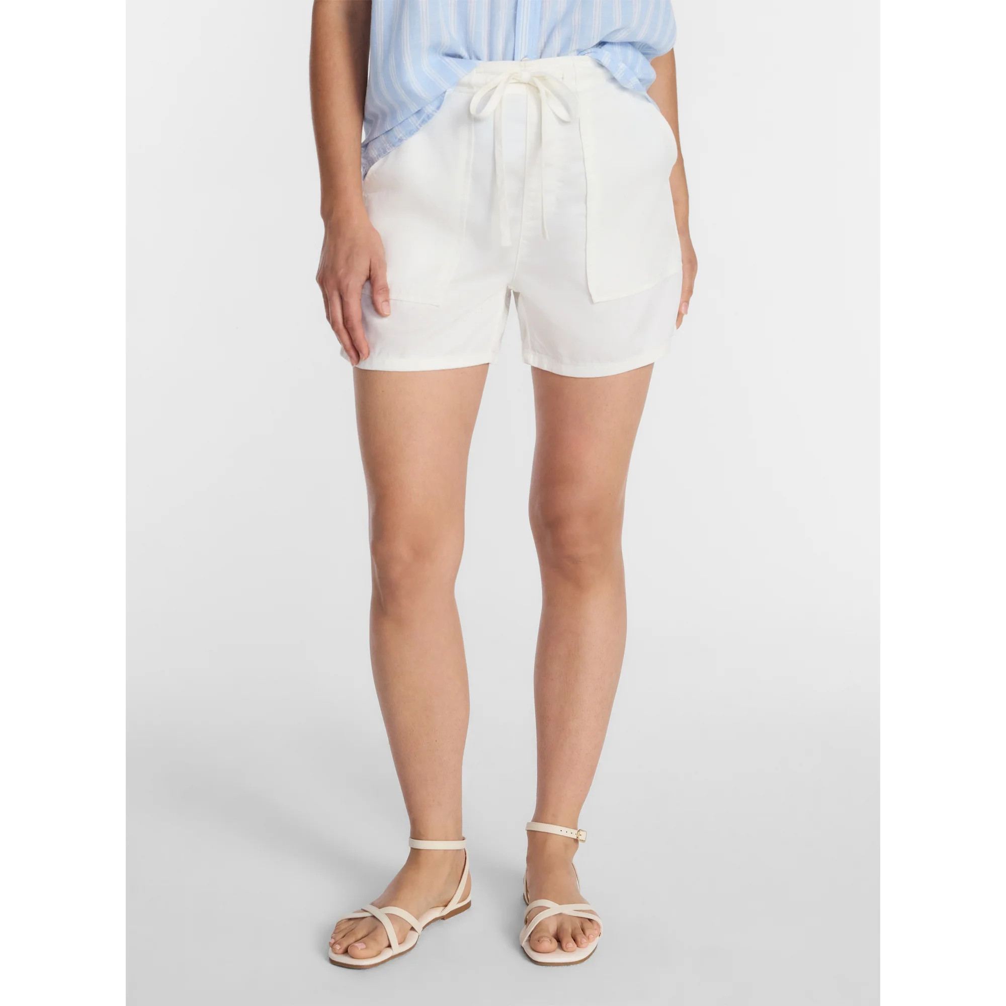 Time and Tru Women's Soft Utility Shorts, 4" Inseam, Sizes XS-XXXL | Walmart (US)