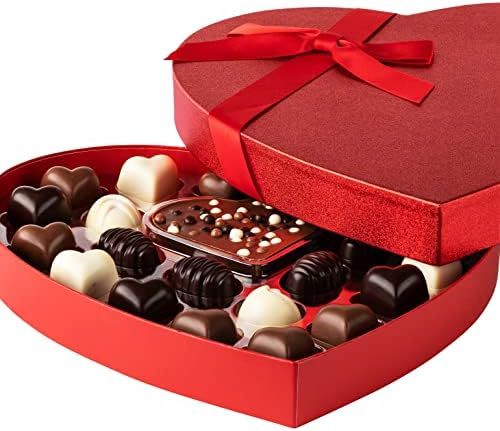 Astor Chocolate Valentines Day Heart Gift Box, 24 Gourmet Belgian Truffles Assorted Chocolates Heart | Amazon (US)