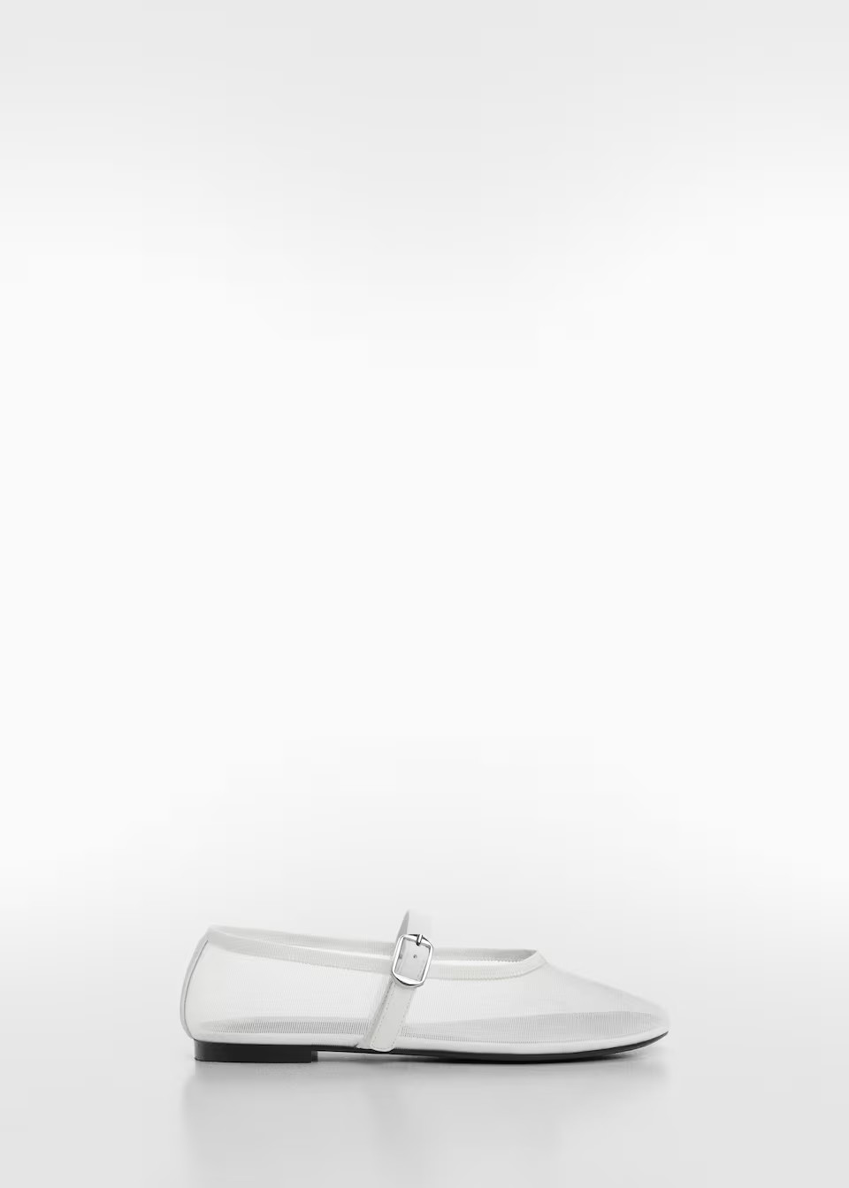 Mesh ballerinas with buckle strap -  Women | Mango USA | MANGO (US)